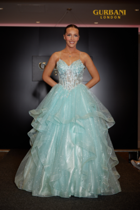 Mint Layered Tulle Ball Gown Prom Dress – G2847
